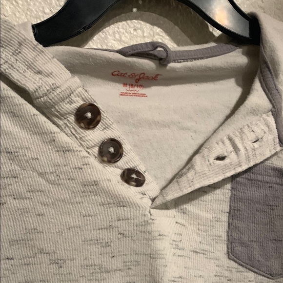 Cat & Jack Kids' White Hoodie with Pocket - Picture 8 of 8